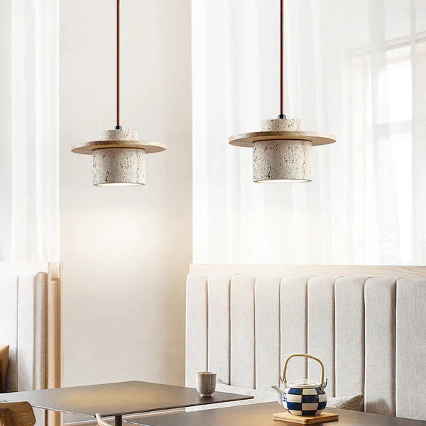 Luxe Travertijn Hanglamp voor Modern Interieur | Luminara