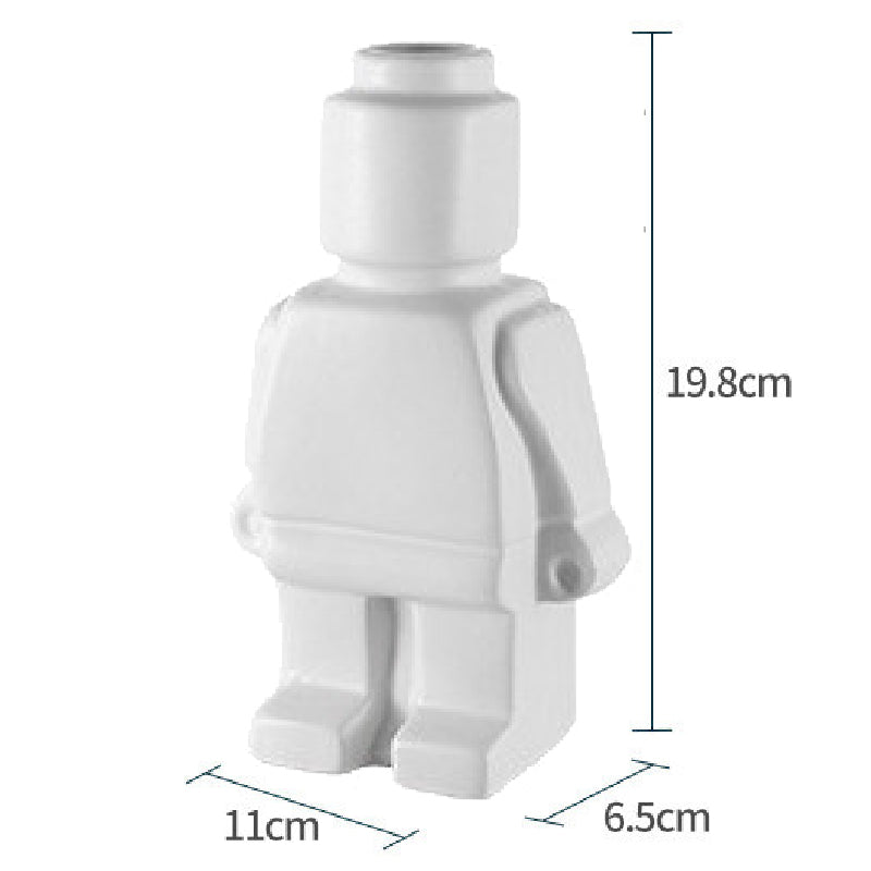 Grillige Lego-geïnspireerde robot plantenbakken voor creatief thuisdecor | BloomGrow
