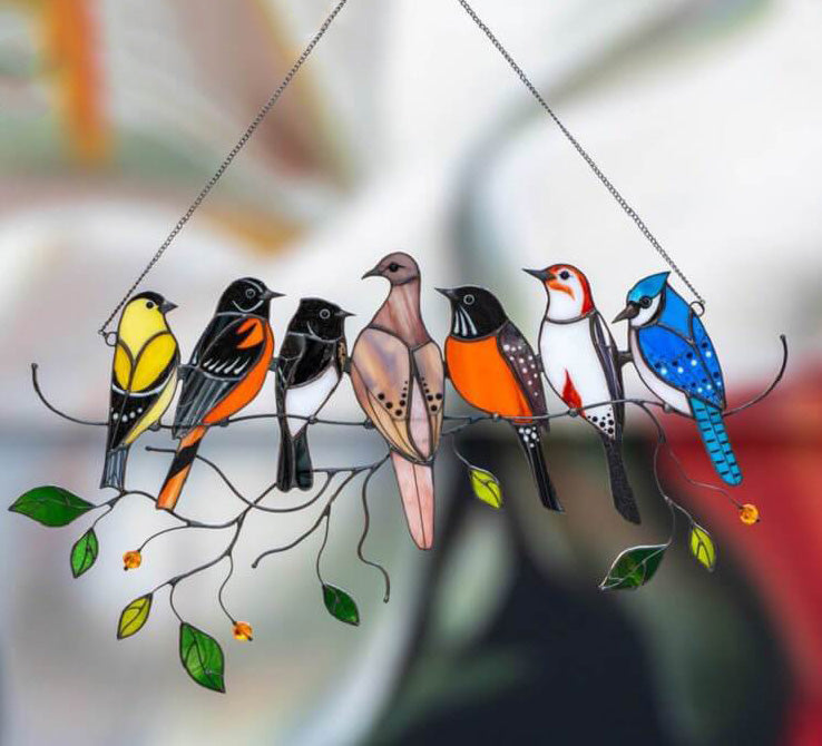 Kleurrijke Gebrandschilderde Vogel Zonvanger | PrismFlutter