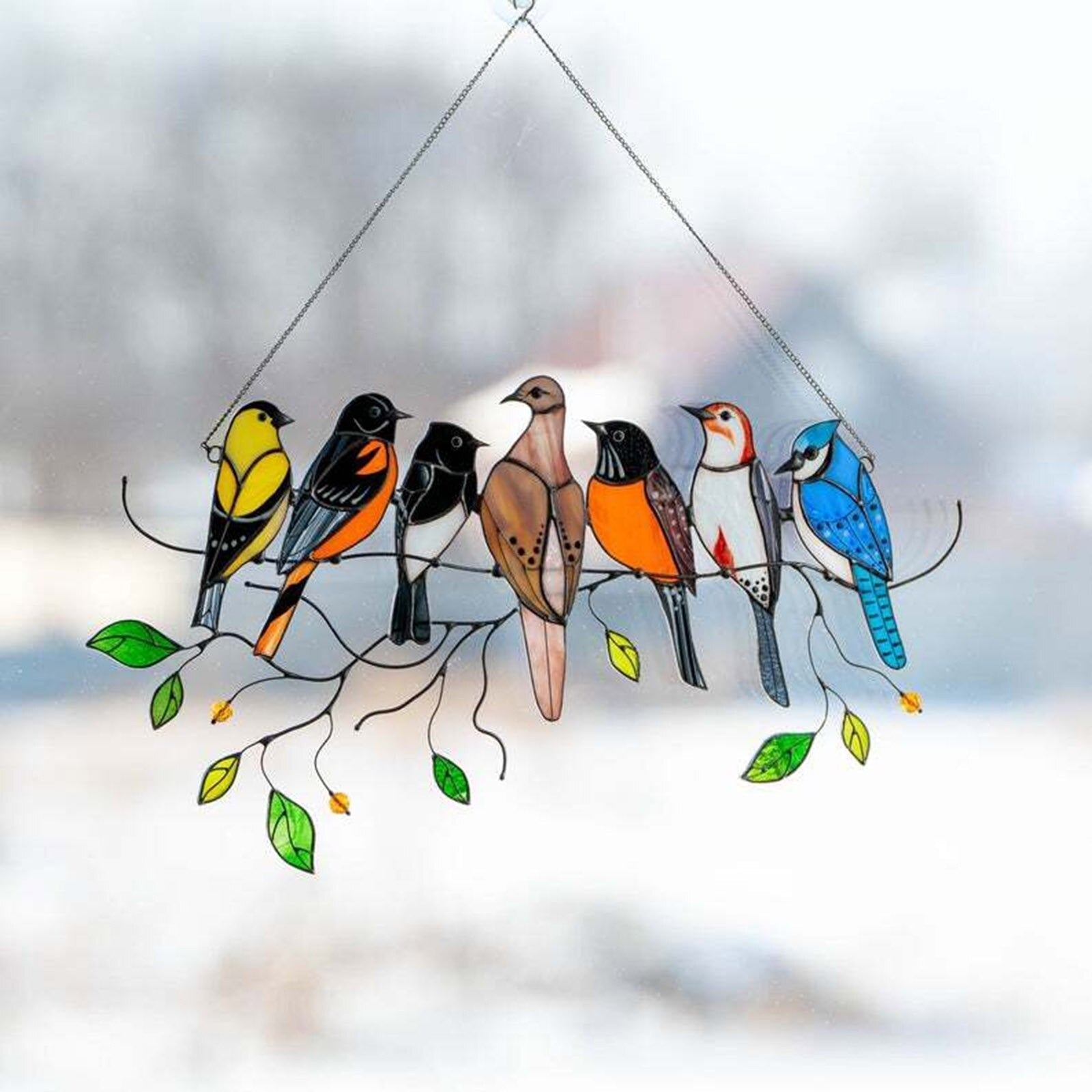 Kleurrijke Gebrandschilderde Vogel Zonvanger | PrismFlutter