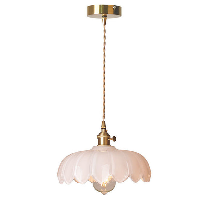 Vintage glazen bloem hanglamp met stralende LED verlichting | FleurGlow