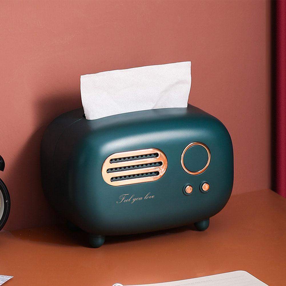 Elegante Retro Radio Tissue Houder voor Huizen | EchoTissue