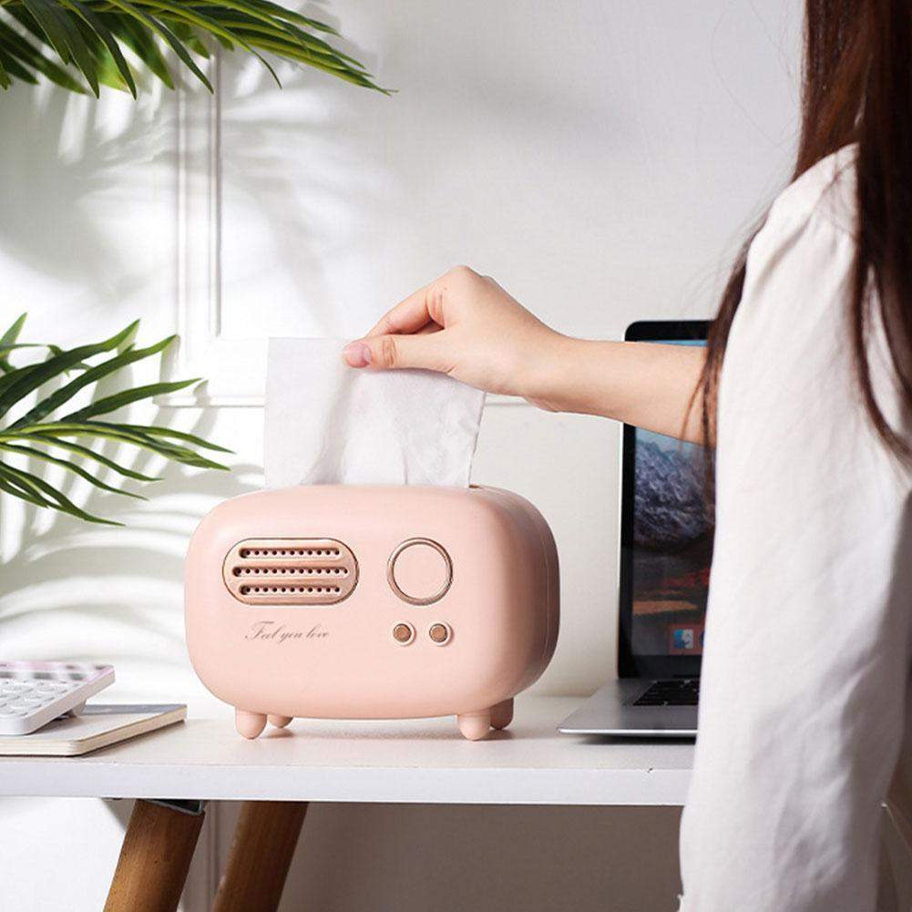 Elegante Retro Radio Tissue Houder voor Huizen | EchoTissue