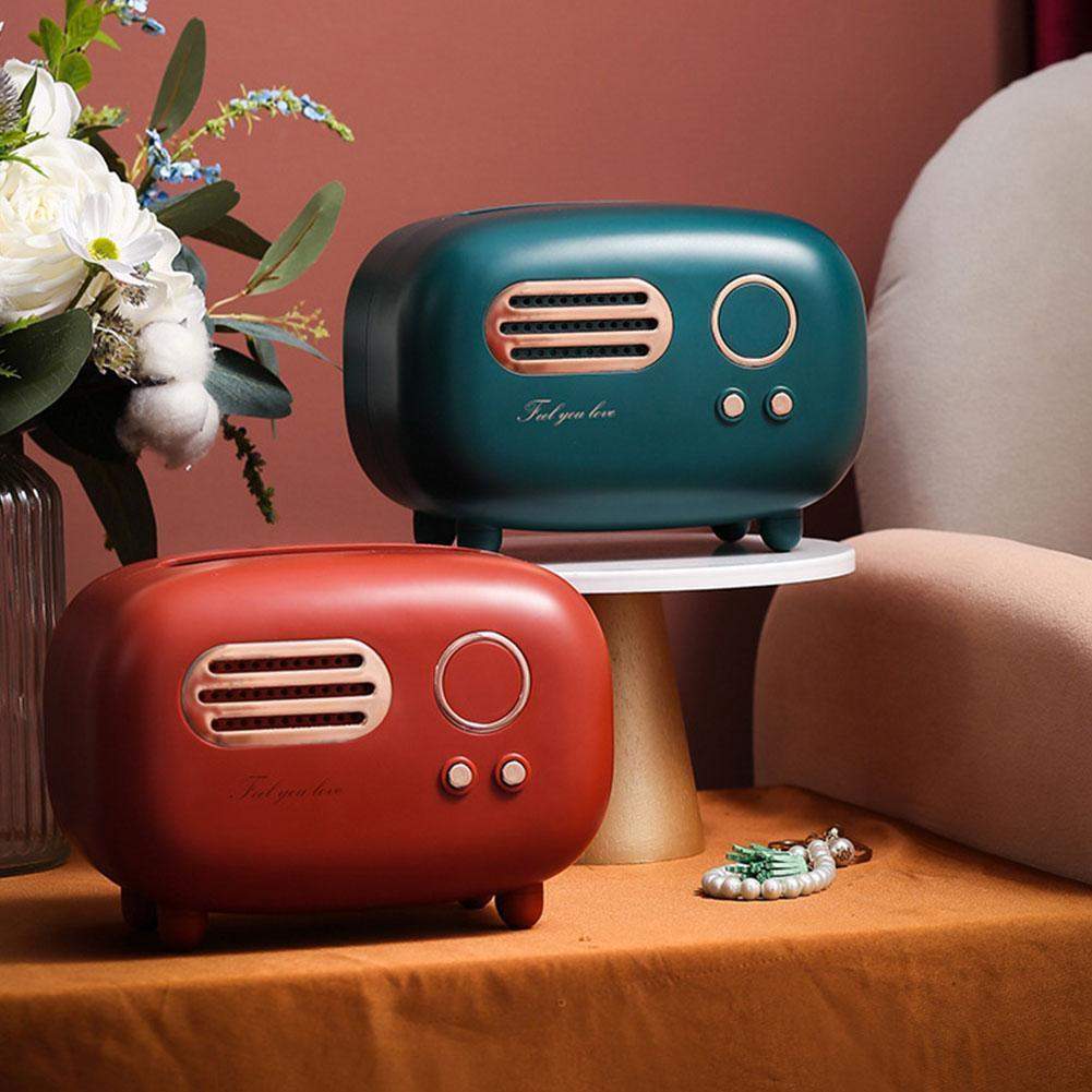 Elegante Retro Radio Tissue Houder voor Huizen | EchoTissue