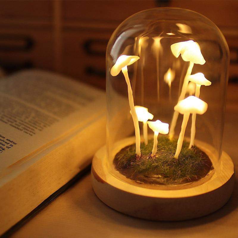 Charmante DIY paddestoel in glasdecoratie voor creatieve interieurs | MushGlow