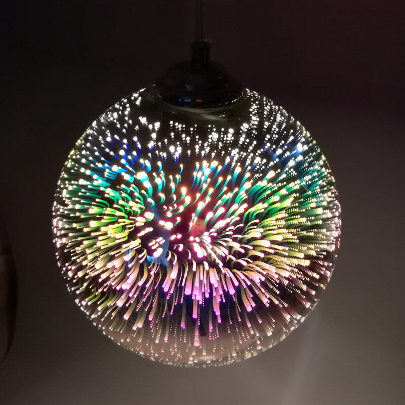 Modern en Kleurrijk 3D Vuurwerk Glas Hanglamp | RadianceGlow