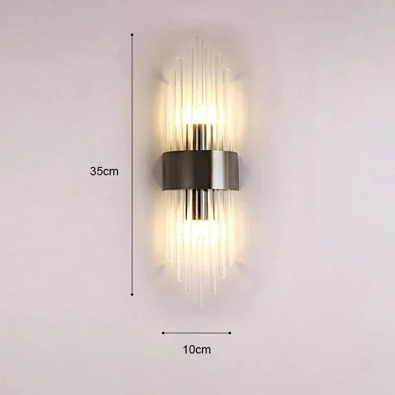 Luxe Kristallen Wandlamp met Gouden Accenten | CrystalGlow