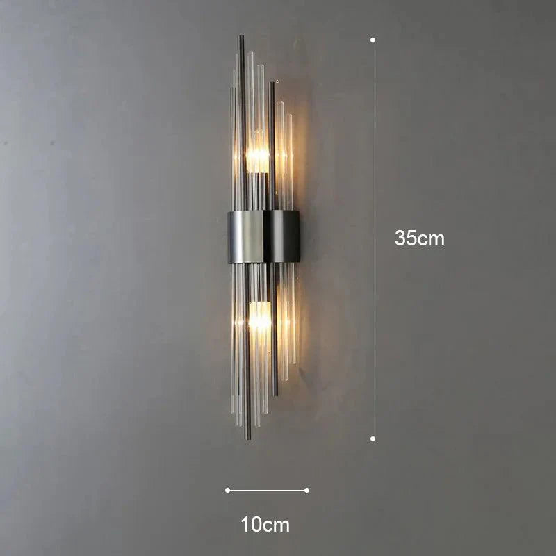 Luxe Kristallen Wandlamp met Gouden Accenten | CrystalGlow
