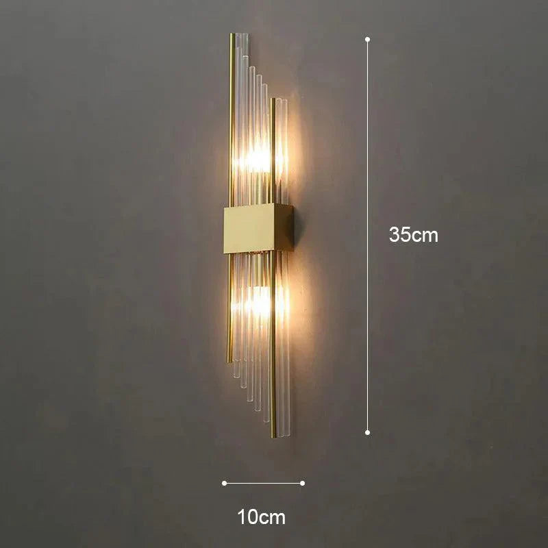 Luxe Kristallen Wandlamp met Gouden Accenten | CrystalGlow