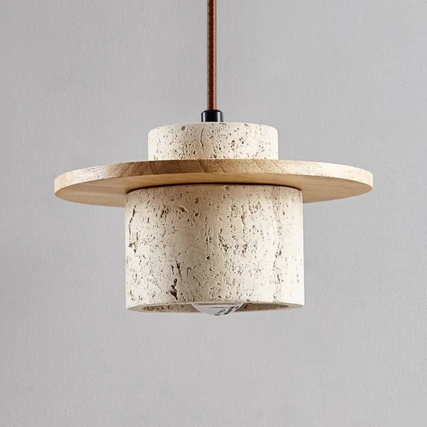 Luxe Travertijn Hanglamp voor Modern Interieur | Luminara