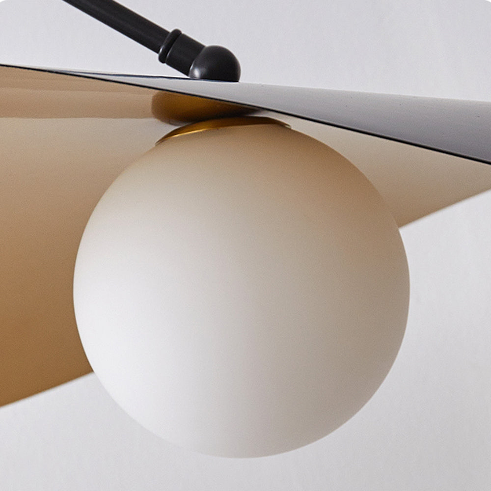 Stijlvolle Lotus Blad LED Hanglamp in Zwart/Goud Metaal voor Woonkamer | LumaLeaf