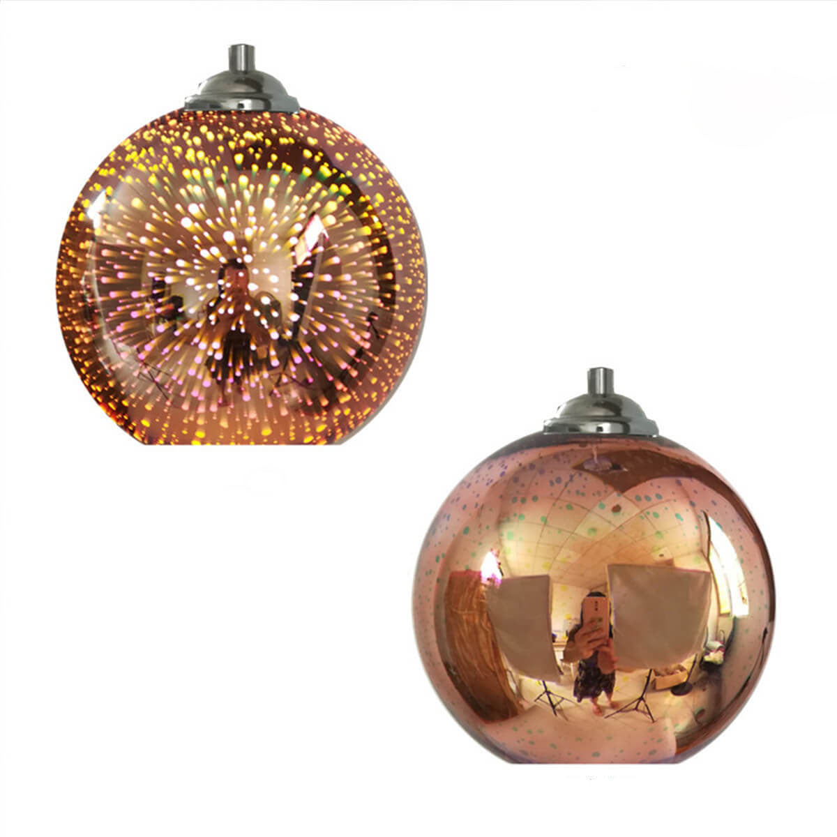Modern en Kleurrijk 3D Vuurwerk Glas Hanglamp | RadianceGlow