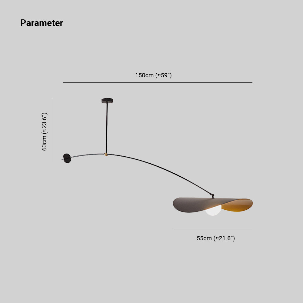 Stijlvolle Lotus Blad LED Hanglamp in Zwart/Goud Metaal voor Woonkamer | LumaLeaf