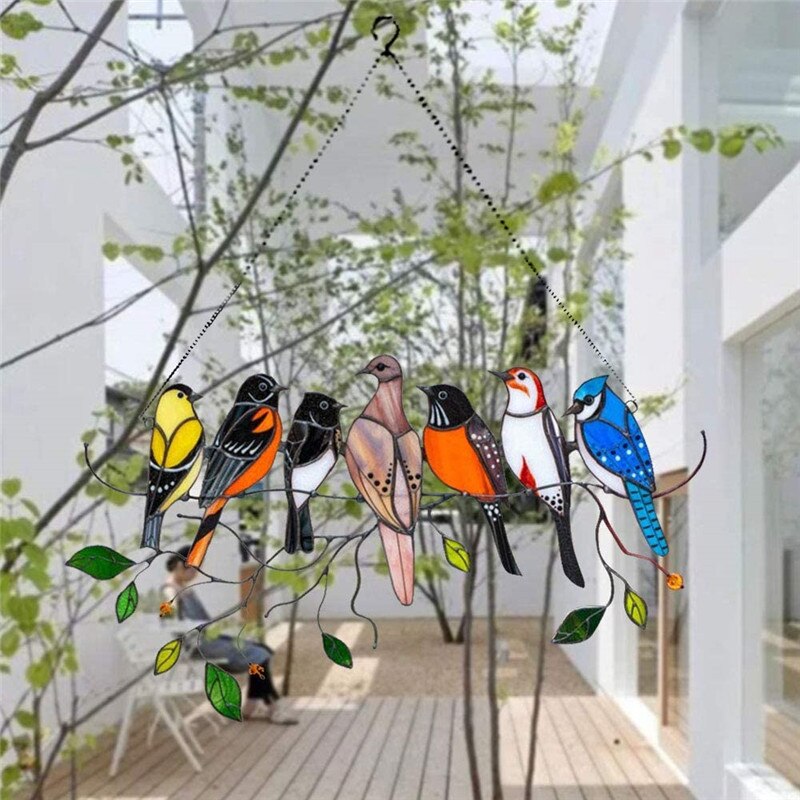 Kleurrijke Gebrandschilderde Vogel Zonvanger | PrismFlutter