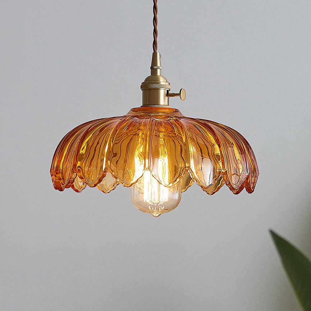 Vintage glazen bloem hanglamp met stralende LED verlichting | FleurGlow
