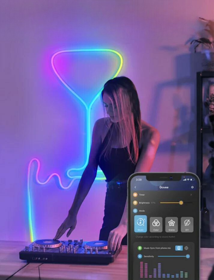 Dynamische Smart Neon LED Strip met Levendige Gloed | RadiantFlex