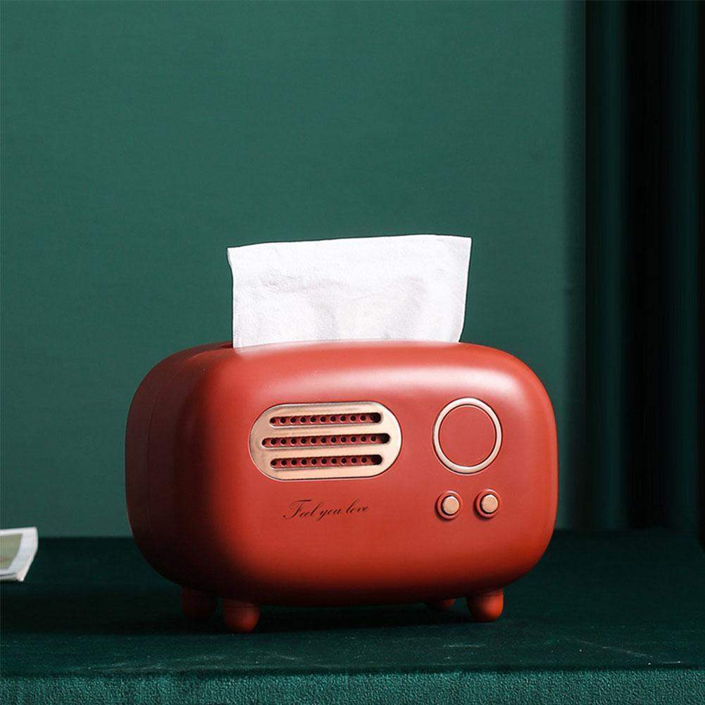 Elegante Retro Radio Tissue Houder voor Huizen | EchoTissue