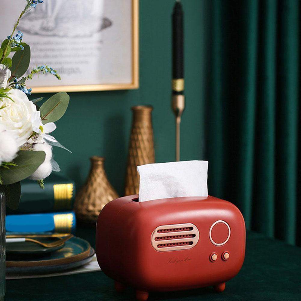 Elegante Retro Radio Tissue Houder voor Huizen | EchoTissue