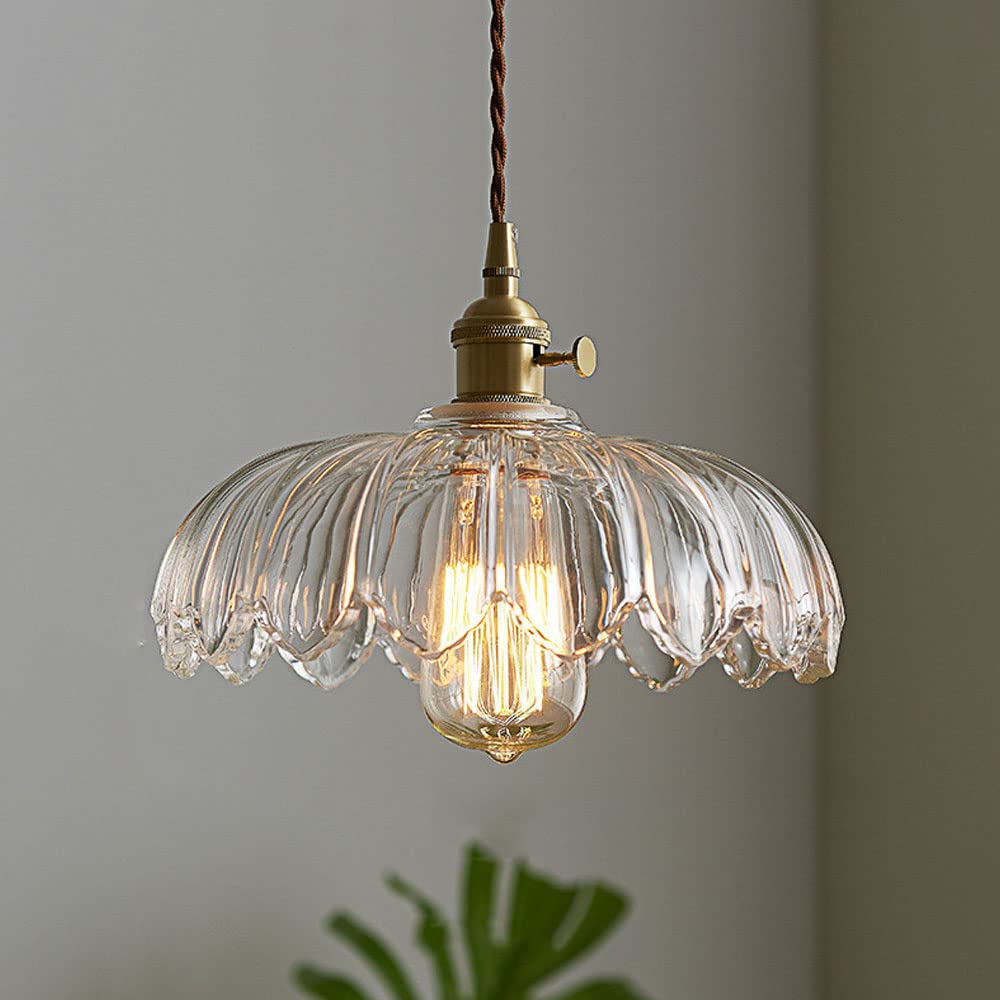 Vintage glazen bloem hanglamp met stralende LED verlichting | FleurGlow