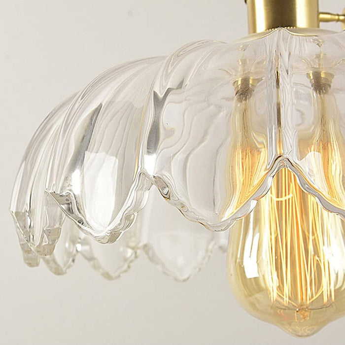 Vintage glazen bloem hanglamp met stralende LED verlichting | FleurGlow