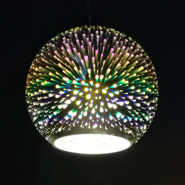 Modern en Kleurrijk 3D Vuurwerk Glas Hanglamp | RadianceGlow