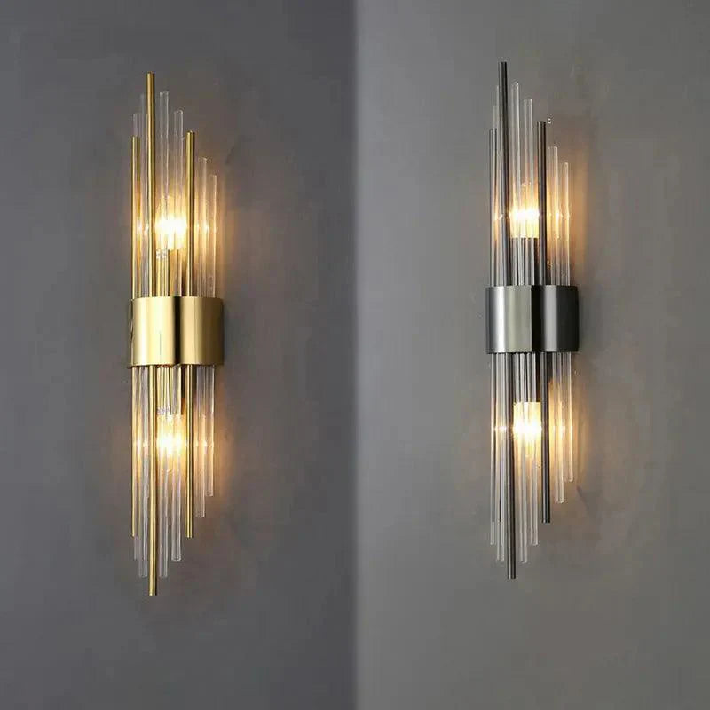 Luxe Kristallen Wandlamp met Gouden Accenten | CrystalGlow