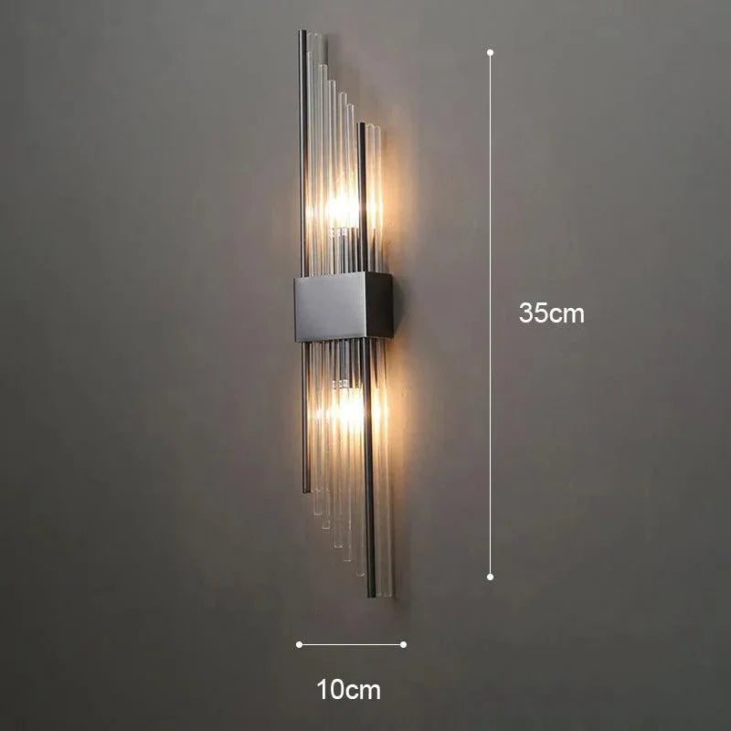 Luxe Kristallen Wandlamp met Gouden Accenten | CrystalGlow