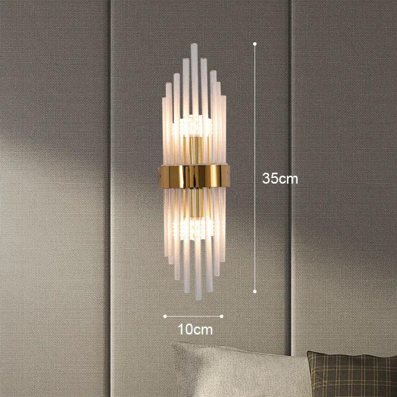 Luxe Kristallen Wandlamp met Gouden Accenten | CrystalGlow