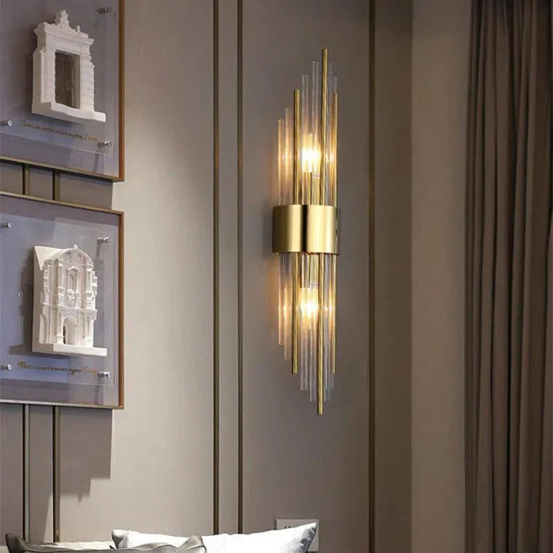Luxe Kristallen Wandlamp met Gouden Accenten | CrystalGlow
