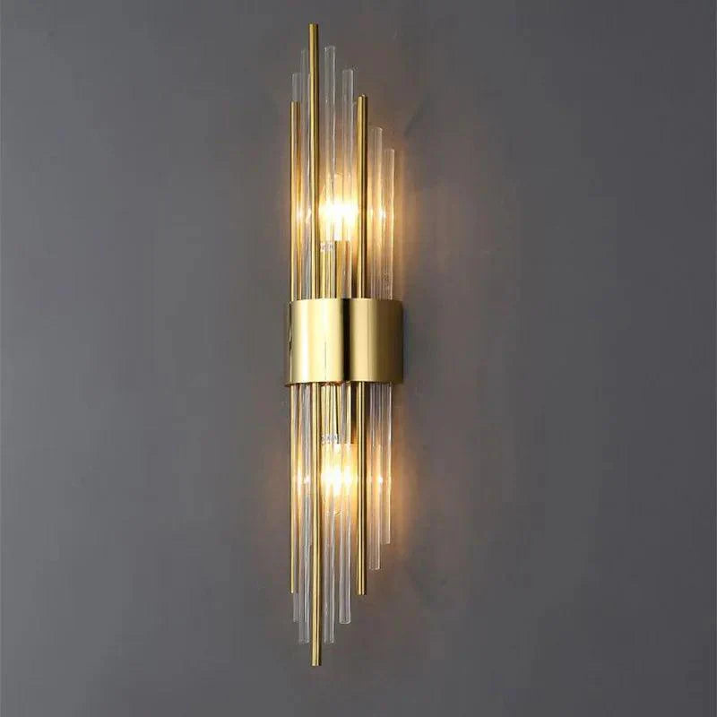 Luxe Kristallen Wandlamp met Gouden Accenten | CrystalGlow