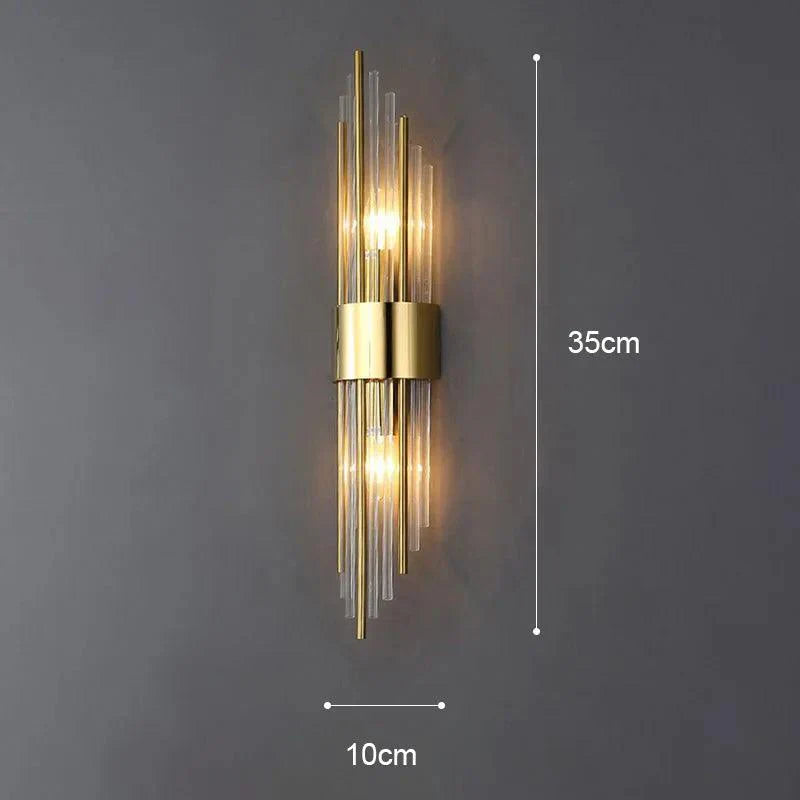 Luxe Kristallen Wandlamp met Gouden Accenten | CrystalGlow